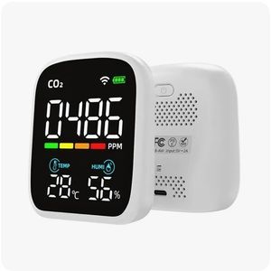 Wifi Air Quality Monitor Rechargeable Tester f/CO2 Temperature Humidity PV28-AW